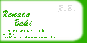 renato baki business card